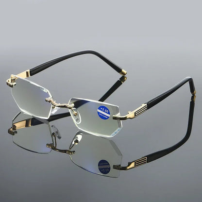 2024 neue Hohe Härte Anti-Blau Licht Saphir Lesebrille Dual Focus Intelligente Lesebrille