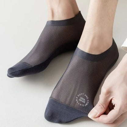 🔥Ultradünne Innensocken, rutschfeste No-Show-Socken aus gekämmter Baumwolle