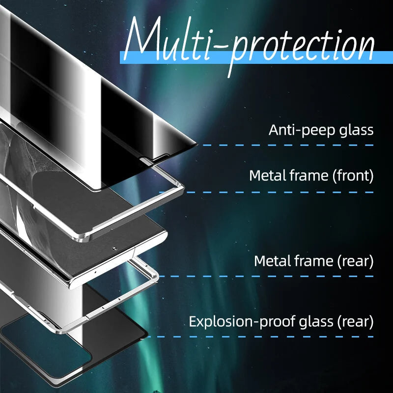 🔥 Magnetische doppelseitige Handyhülle aus gehärtetem Glas für Samsung