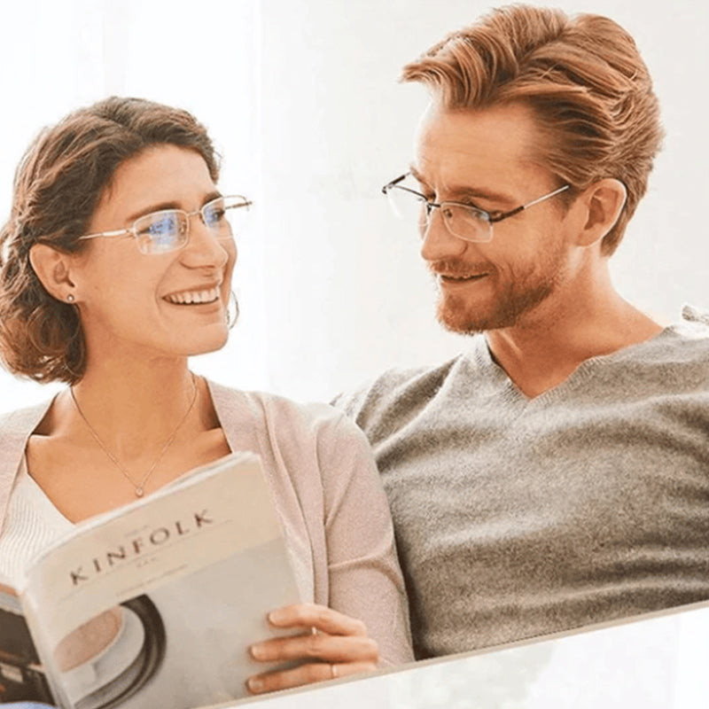 2024 neue Hohe Härte Anti-Blau Licht Saphir Lesebrille Dual Focus Intelligente Lesebrille