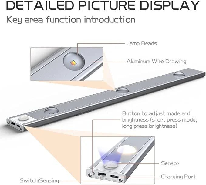 🔥LETZTER TAG 49 % RABATT💡LED-BEWEGUNGSSENSOR-SCHRANKLEUCHTE