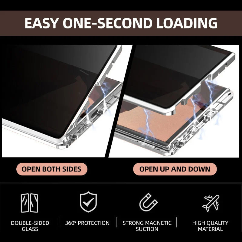 🔥 Magnetische doppelseitige Handyhülle aus gehärtetem Glas für Samsung