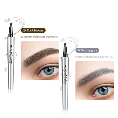 Wasserdichter 3D-Augenbrauenstift Microblading Tattoo Pen mit 4 Zähnen