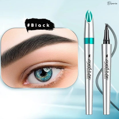 Wasserdichter 3D-Augenbrauenstift Microblading Tattoo Pen mit 4 Zähnen